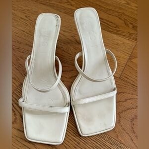 Aeyde White Women's Heeled Sandals